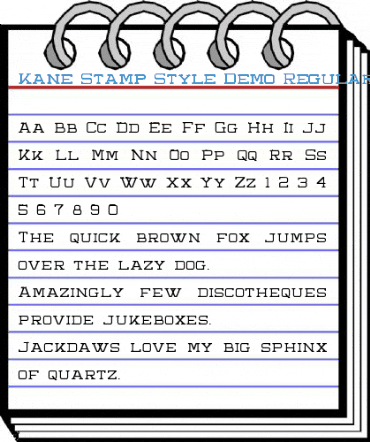 Kane Stamp Style Demo Regular Font