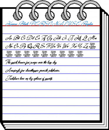 Kanvas Black PERSONAL USE Regular Font