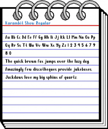 Karambit Show Regular Font