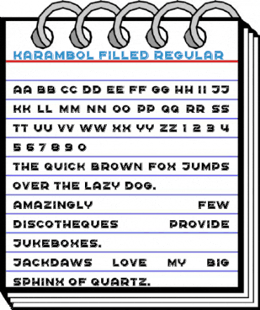 Karambol Filled Regular Font