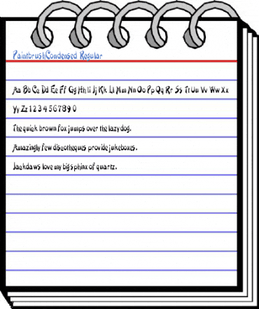 PaintbrushCondensed Regular Font