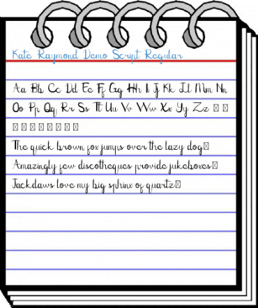 Kate Raymond Demo Script Regular Font