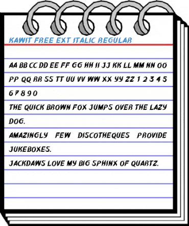 Kawit Free Ext Italic Regular Font