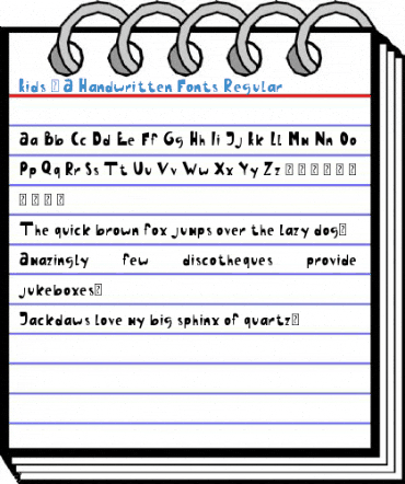 Kids - A Handwritten Fonts Regular Font
