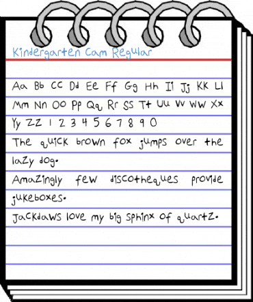 Kindergarten Cam Regular Font