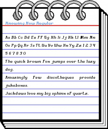 Knowing How Regular Font