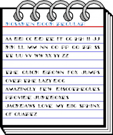 Kosaken Book Regular Font
