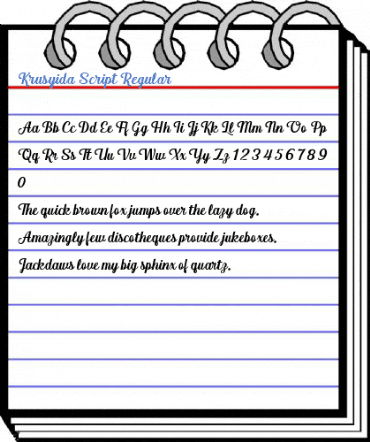 Krusyida Script Regular Font