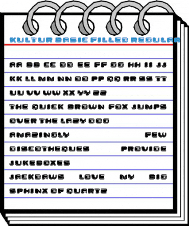 Kultur Basic Filled Regular Font
