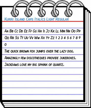 Kurri Island Caps Italics Light Regular Font