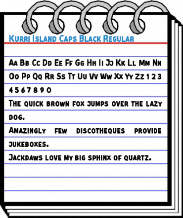 Kurri Island Caps Black Regular Font