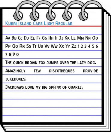 Kurri Island Caps Light Regular Font
