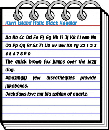Kurri Island Italic Black Regular Font