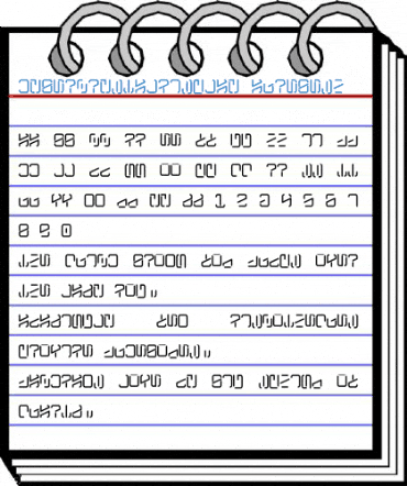 KyberCrystalDisplay Aurebesh Font