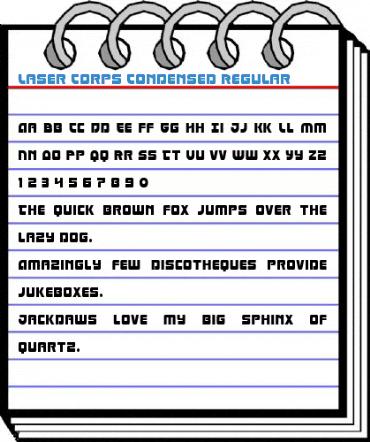 Laser Corps Condensed Regular Font