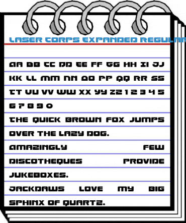 Laser Corps Expanded Regular Font