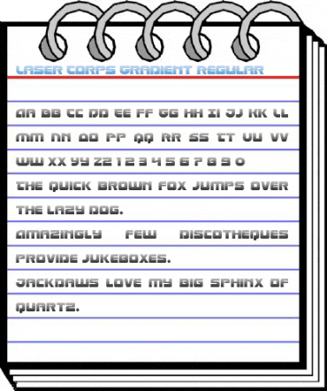 Laser Corps Gradient Regular Font