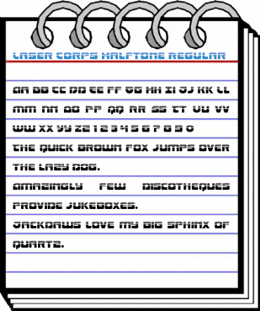 Laser Corps Halftone Regular Font