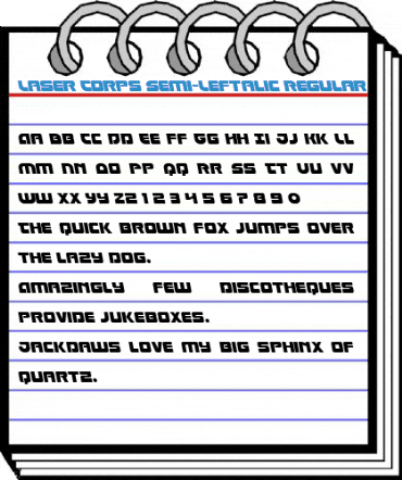 Laser Corps Semi-Leftalic Regular Font