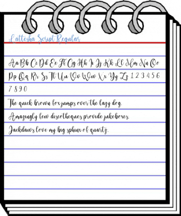 Lattesha Script Regular Font