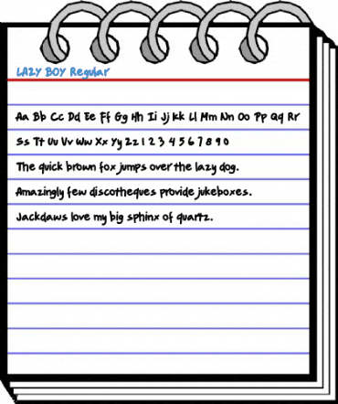 LAZY BOY Regular Font