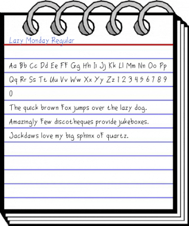 Lazy Monday Regular Font