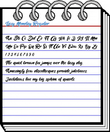 Lazy Monday Regular Font