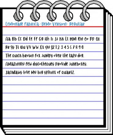 Lemonade fabrica -Demo Version- Regular Font