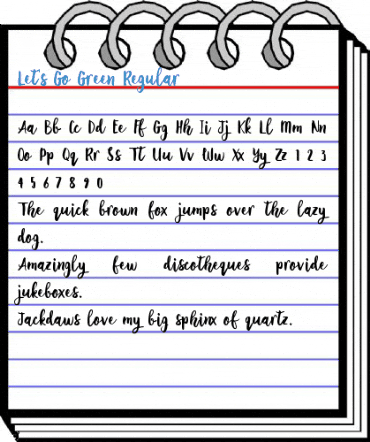 Let's Go Green Regular Font