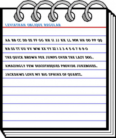 Leviathan Oblique Regular Font