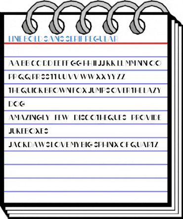 Line Bold Sans serif Regular Font