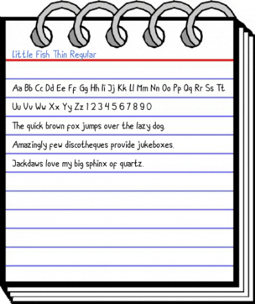Little Fish Thin Regular Font