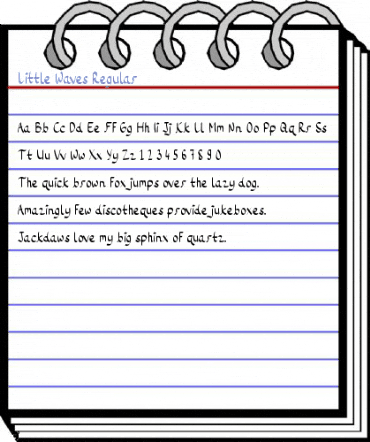 Little Waves Regular Font