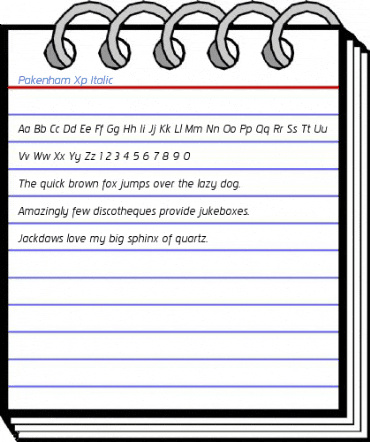 Pakenham Xp Italic Font