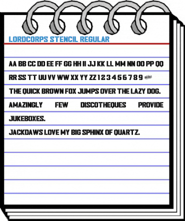 Lordcorps Stencil Regular Font