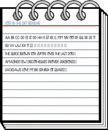 Lost In The Sky Regular Font