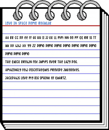 Love in space Demo Regular Font