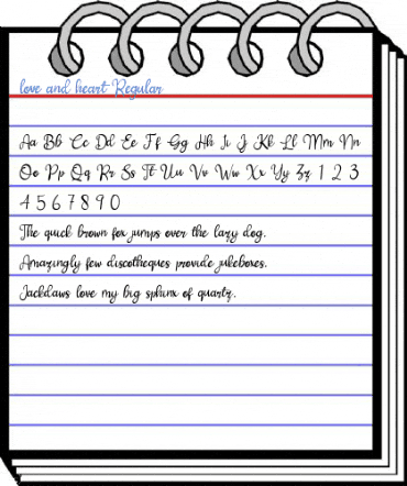 love and heart Regular Font