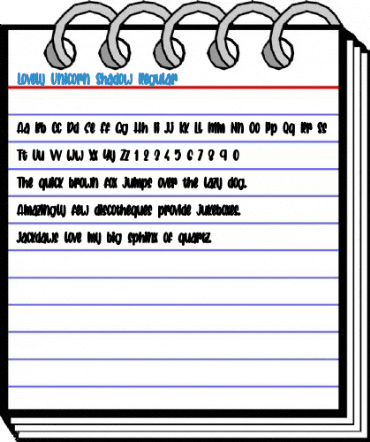 Lovely Unicorn Shadow Regular Font