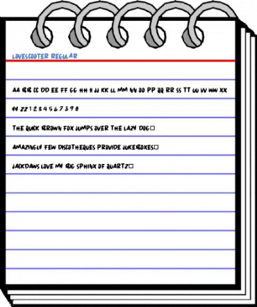 LOVESCOOTER Regular Font
