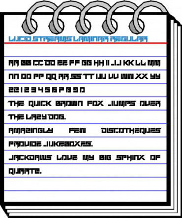 Lucid Streams Laminar Regular Font