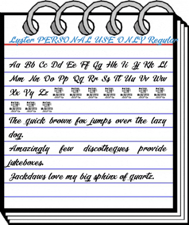 Lyster PERSONAL USE ONLY Regular Font