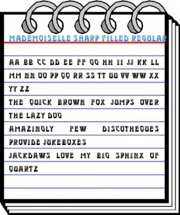 Mademoiselle Sharp Filled Regular Font