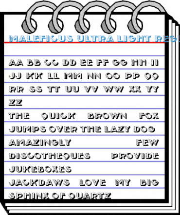 Maleficus Ultra Light Regular Font