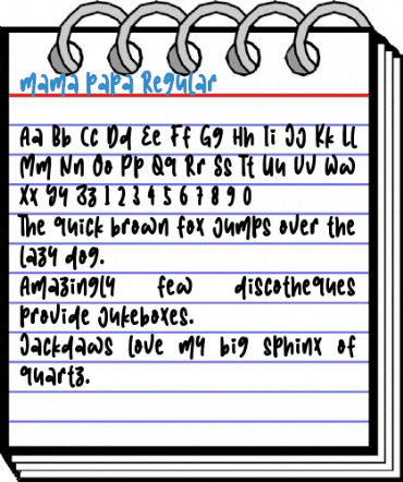 mama papa Regular Font