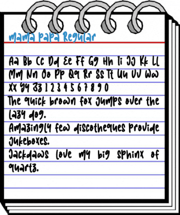 mama papa Regular Font