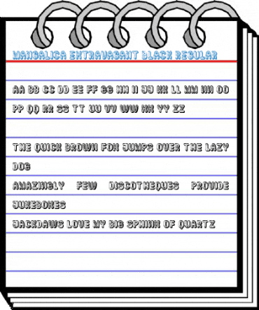 Mangalica Extravagant Black Regular Font