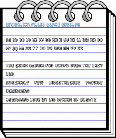 Mangalica Filled Black Regular Font