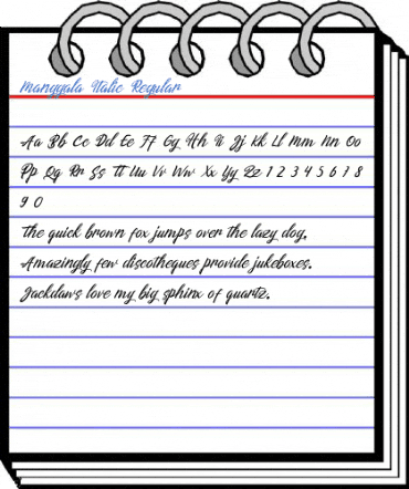 Manggala Italic Regular Font