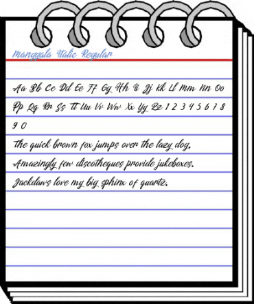 Manggala Italic Regular Font